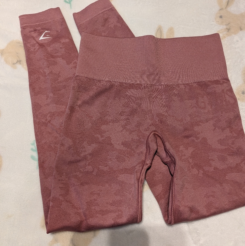 More of pink camo butt scrunch tights gymshark